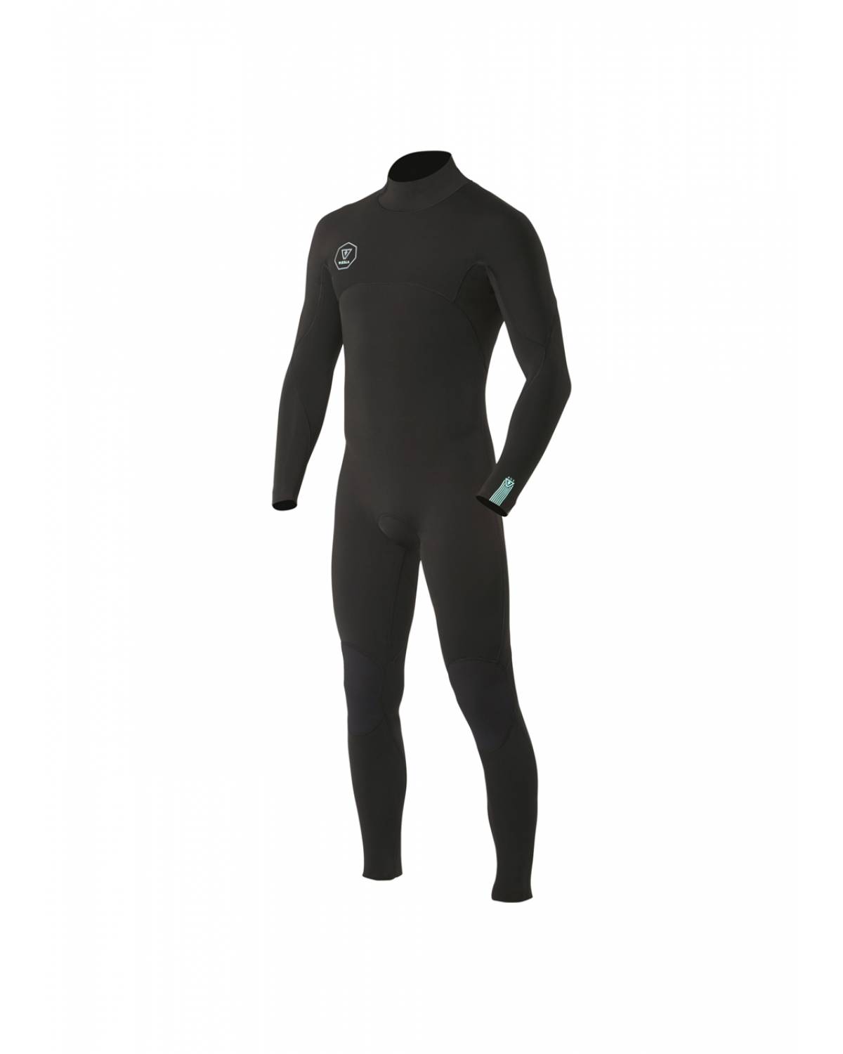Vissla 7 Seas 4/3 Full Back Zip - Black - Front