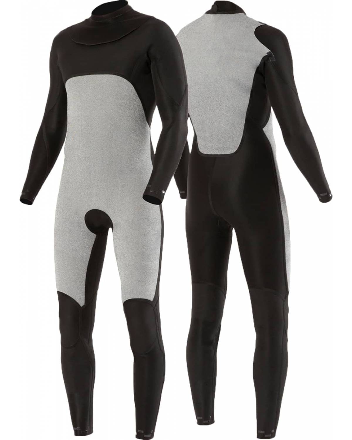 Vissla 7 Seas 4/3 Full Back Zip - Black Grey