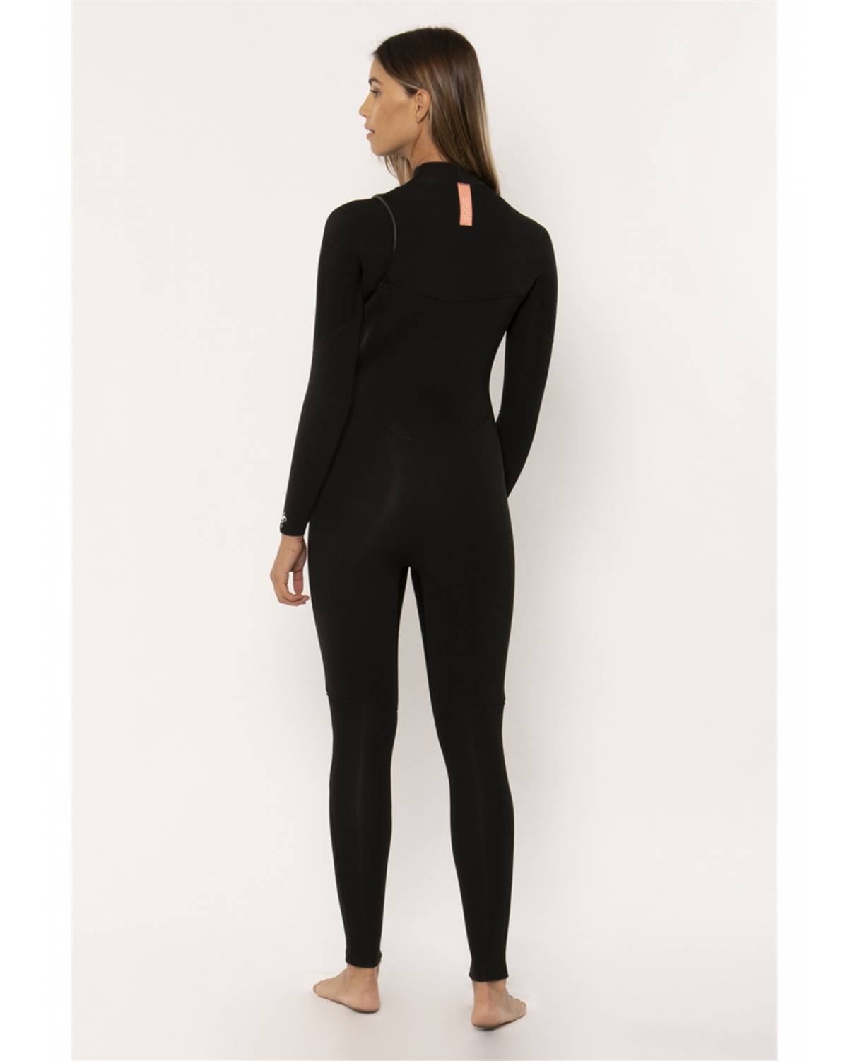 Vissla 7 Seas 5/4 Chest Zip Full - Black back