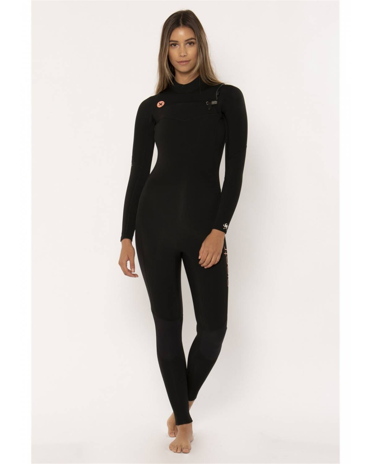 Vissla 7 Seas 5/4 Chest Zip Full - Black  front