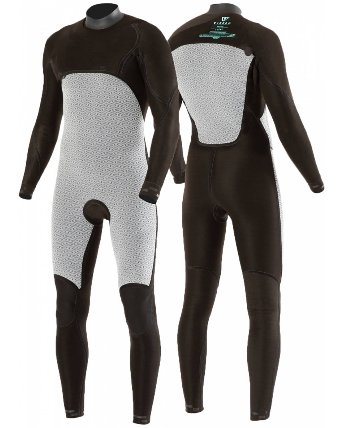 Vissla 7 Seas Raditude 3/2 Full Chest Zip - Black  1