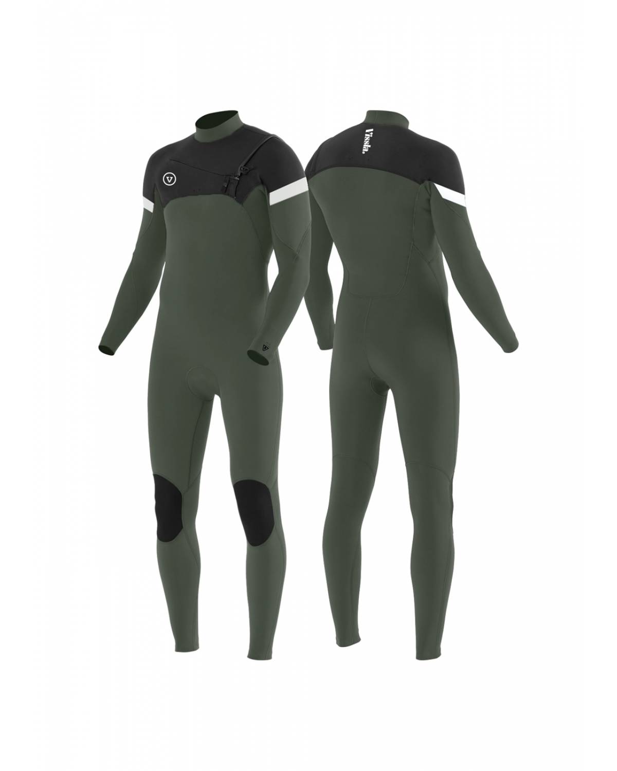 Vissla 7 Seas Raditude 3/2 Chest Zip Steamer Wetsuit - Evergreen 1