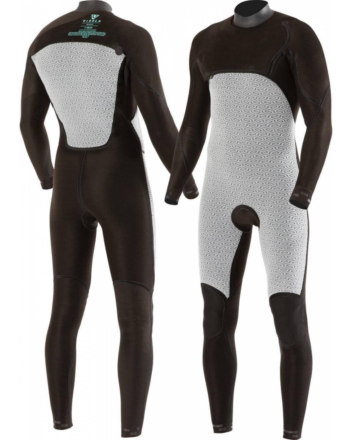 Vissla 7 Seas 2/2 Chest Zip Full Wetsuit - interior