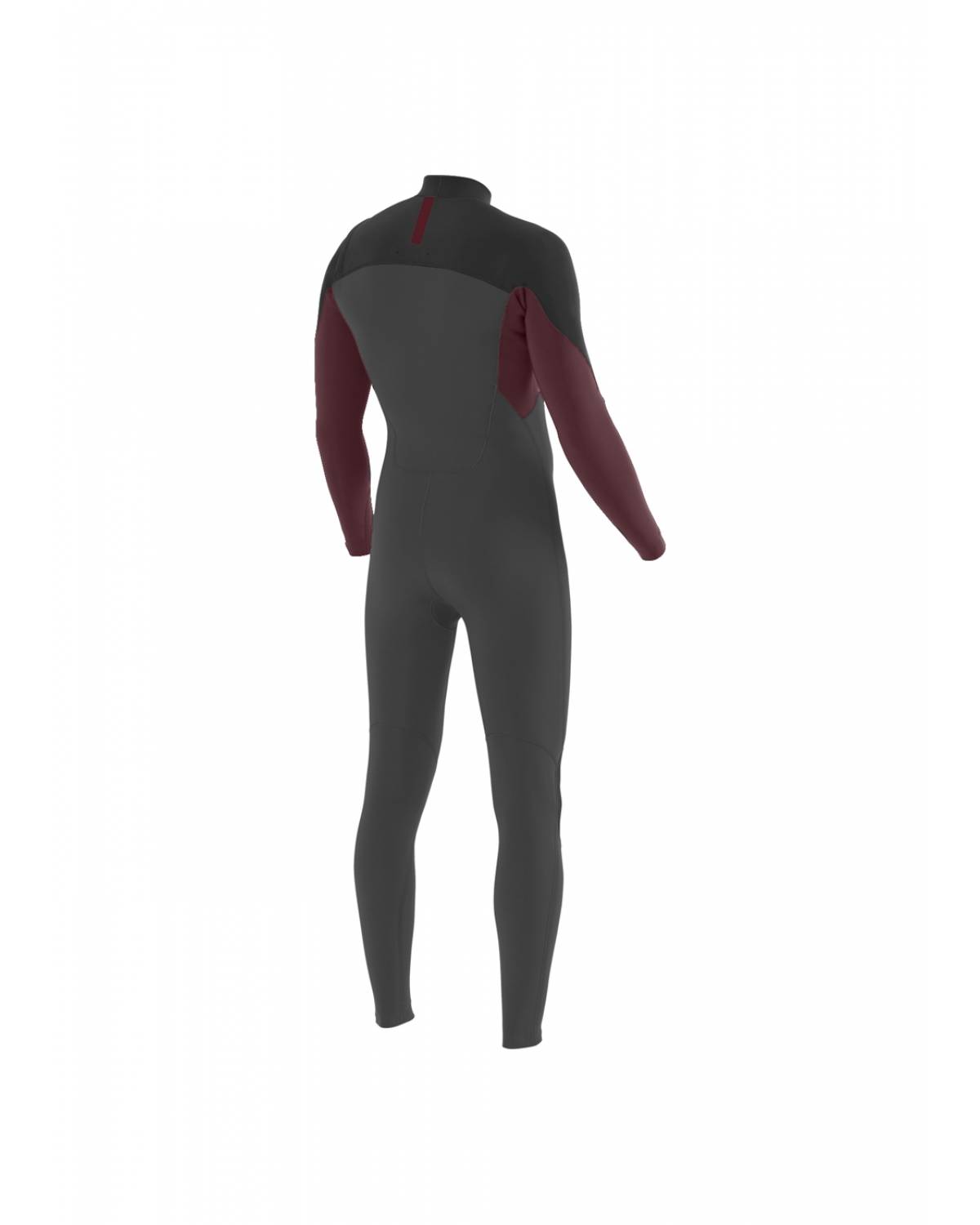 Vissla 7 Seas Comp 3/2 Chest Zip Steamer Wetsuit - Charcoal - back