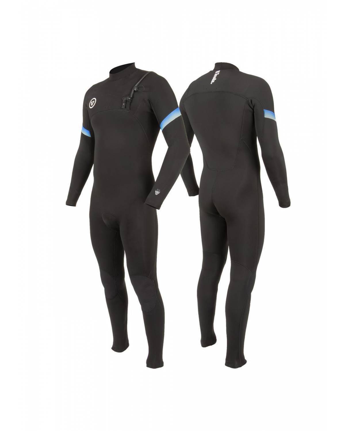 Vissla 7 Seas Raditude 3/2 Chest Zip Wetsuit - Black 2