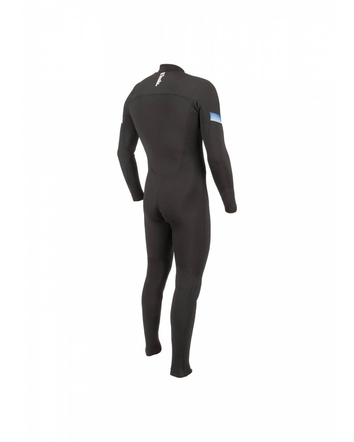 Vissla 7 Seas Raditude 4/3 Chest Zip Wetsuit - Black 2 back