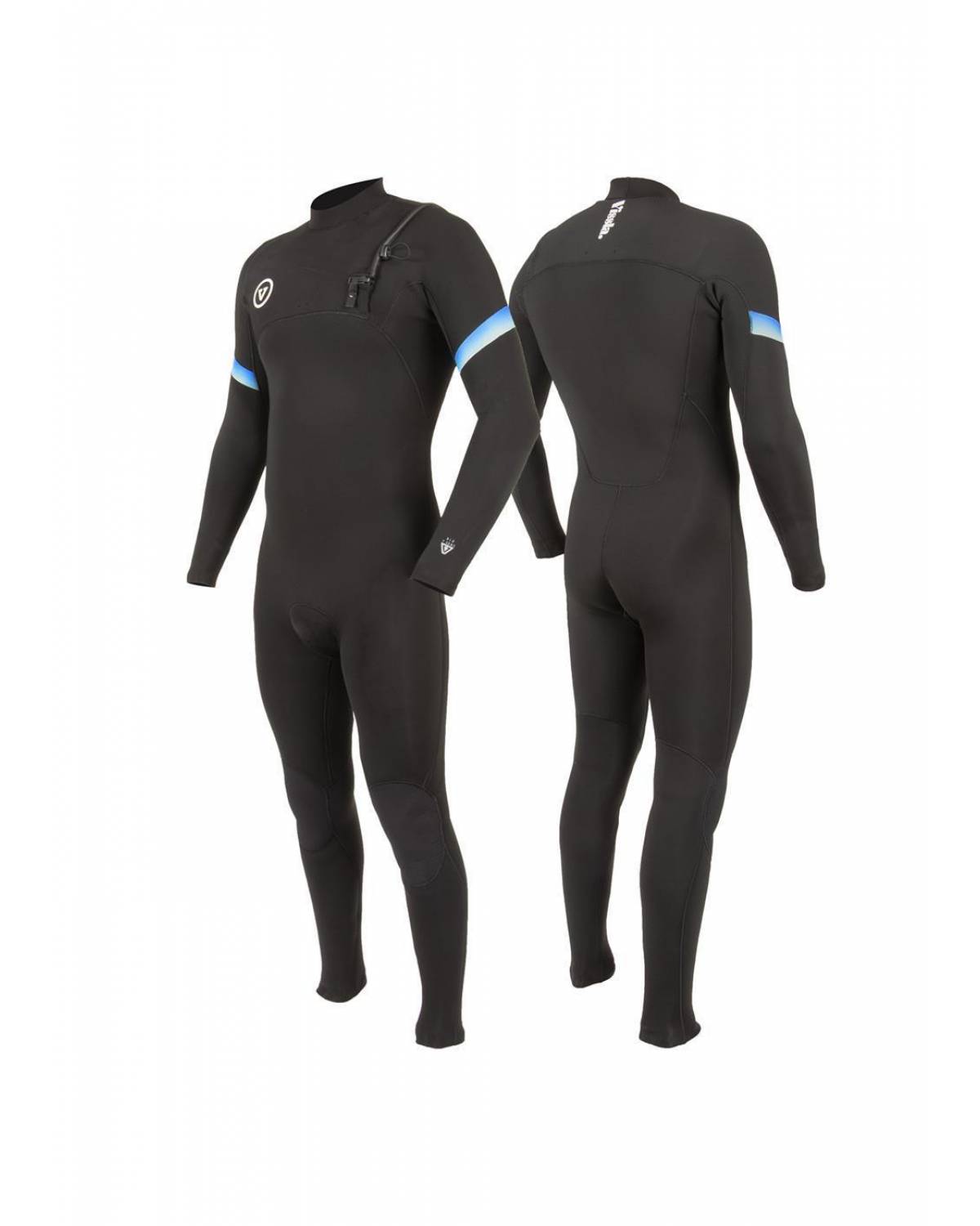 Vissla 7 Seas Raditude 4/3 Chest Zip Wetsuit - Black 2 