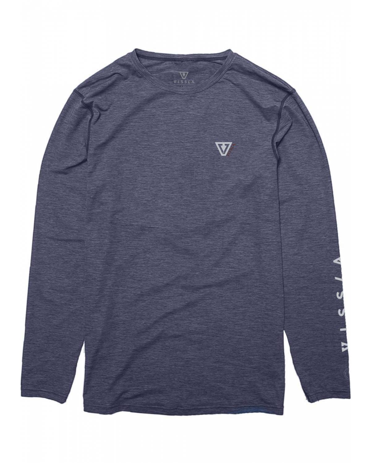 Vissla Alltime L/S - Naval Heather - Front