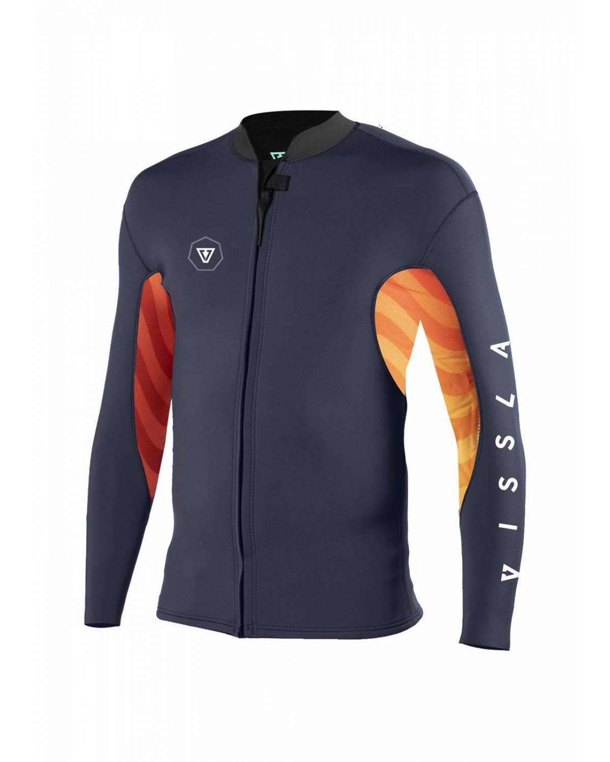Vissla Boys 2mm 7 Seas Shredder Front Zip Jacket - Navy front