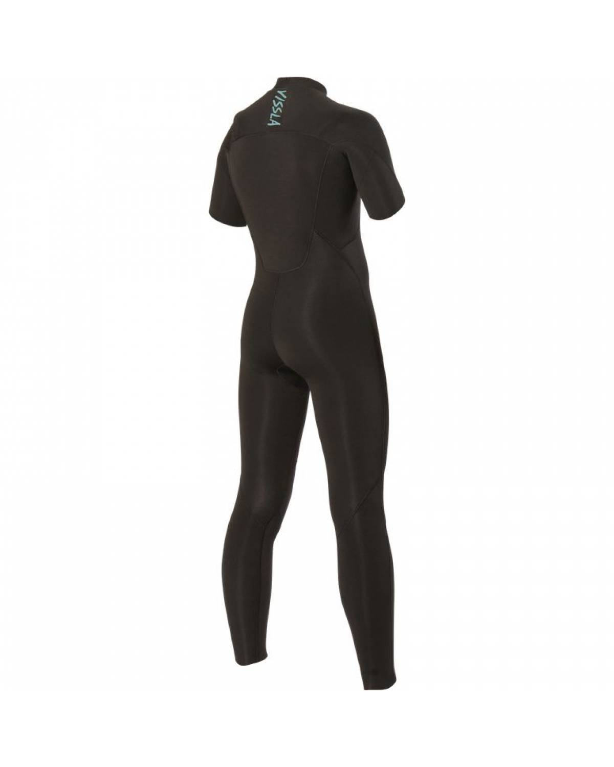 Vissla Boys 7 Seas 2/2 S/S Chest Zip Wetsuit - Black back