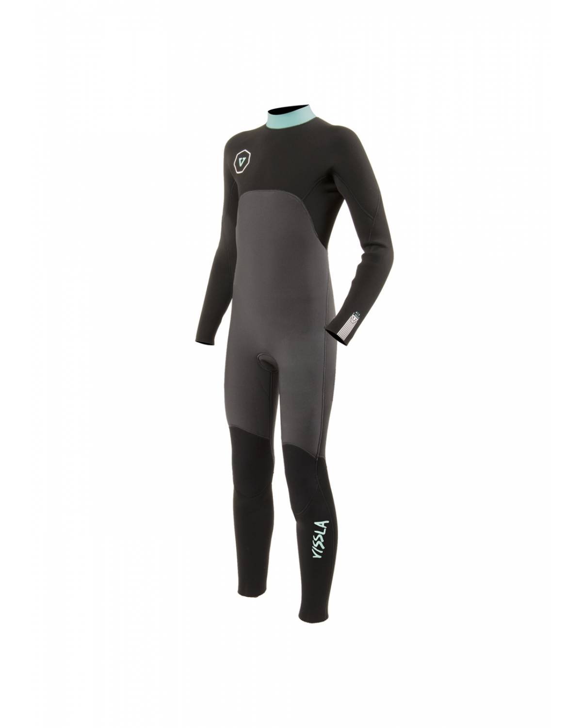 Vissla Boys 7 Seas 3/2 Back Zip Wetsuit - Phantom front