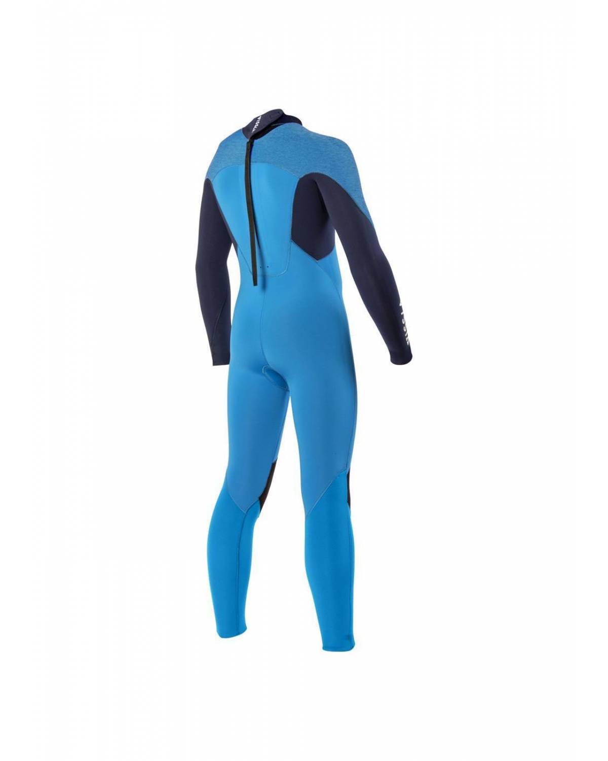 Boys 7 Seas 4/3 Back Zip Wetsuit - Baja Blue back