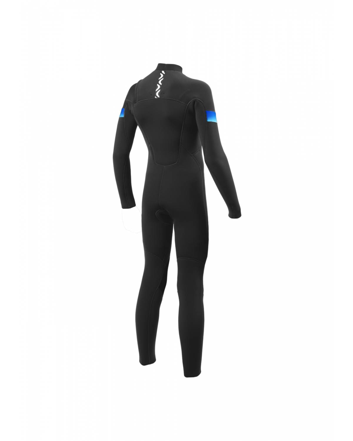 Vissla Boy's 7 Seas Raditude 3/2 Chest Zip Wetsuit - Black back