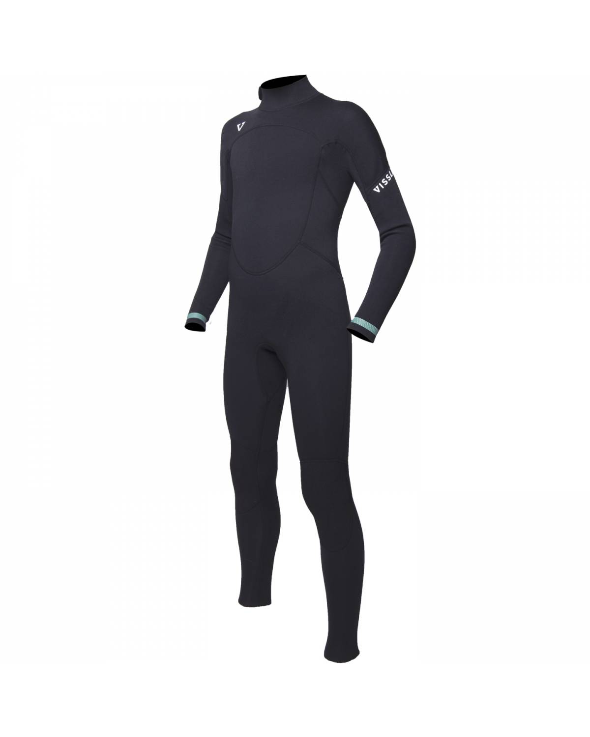 Vissla Boys Easy Seas 3/2 Back Zip Wetsuit - Black front