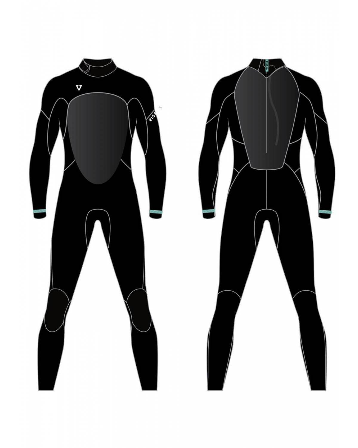 Vissla Easy Seas 3/2 Full Back Zip - Black