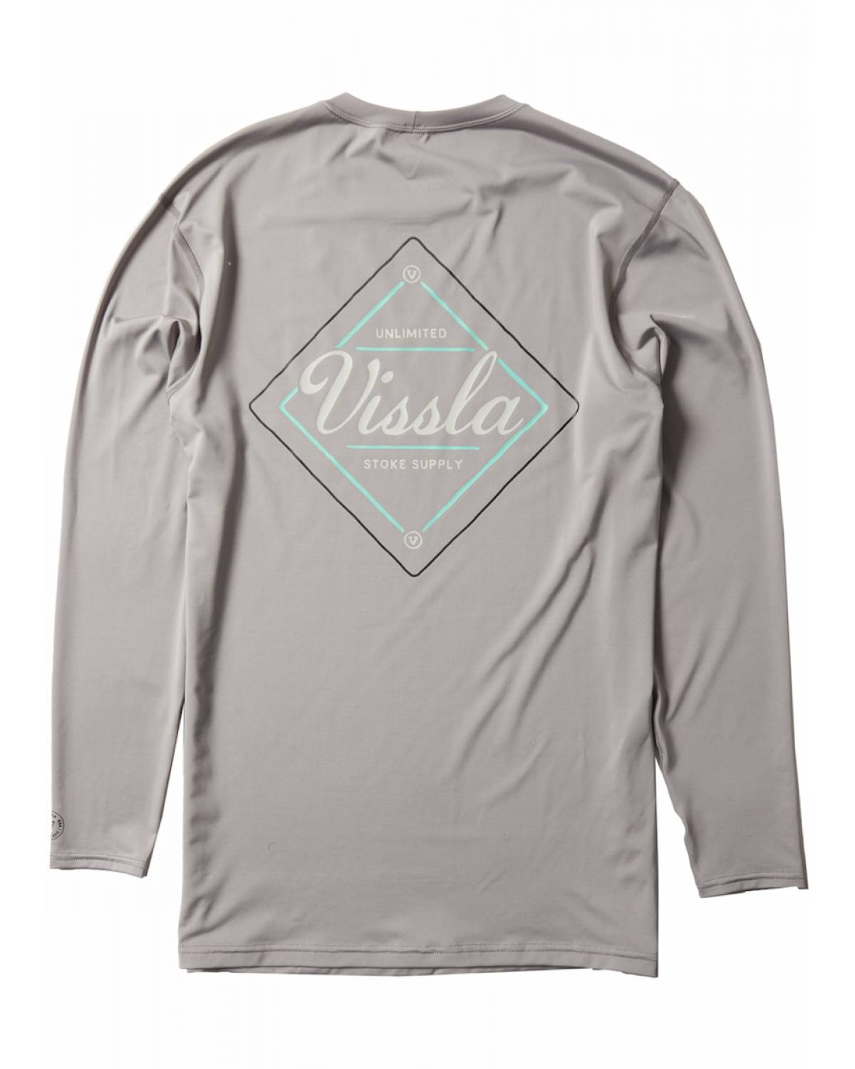 Vissla Easy Seas Eco Long Sleeve Surf Tee - Grey back