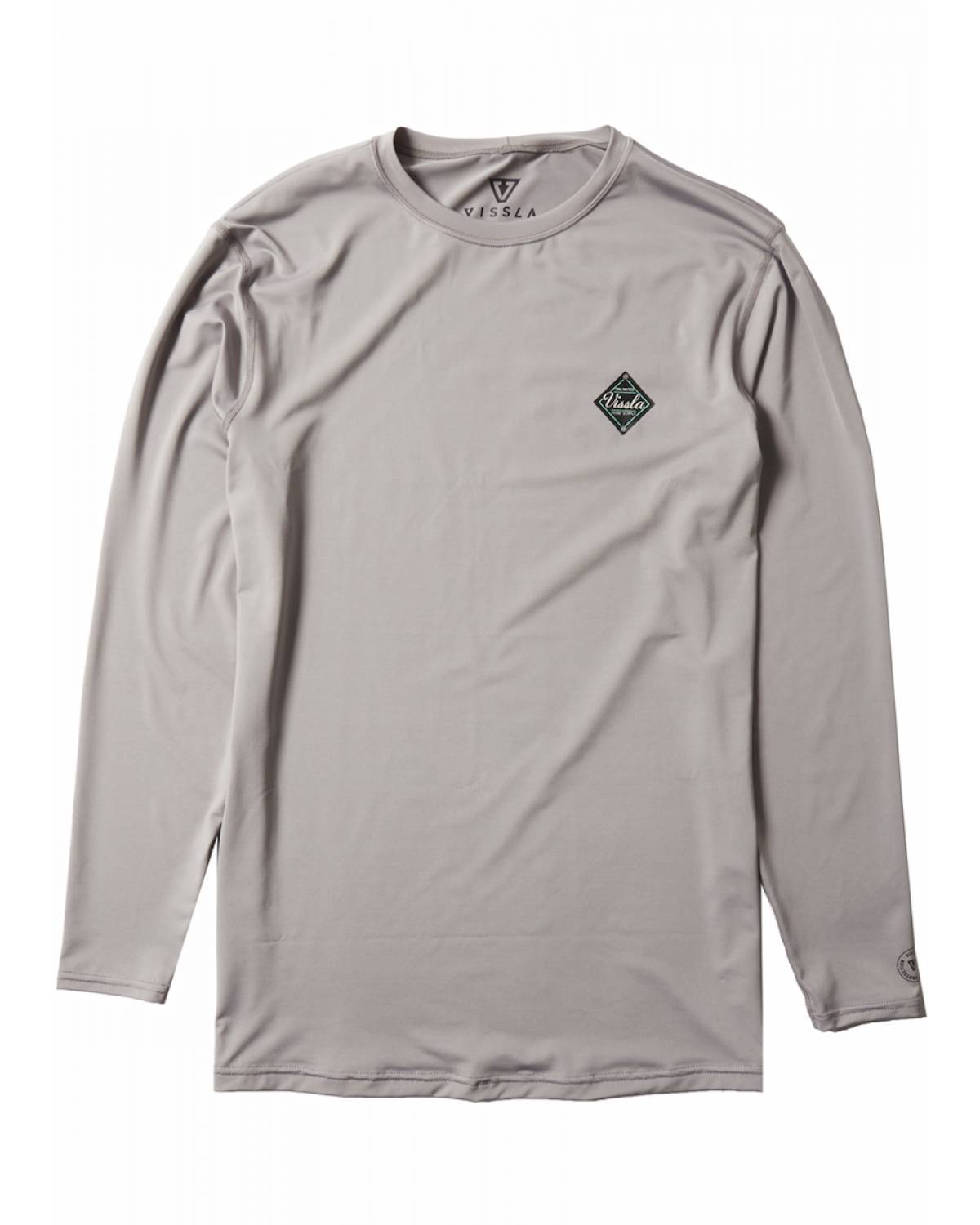 Vissla Easy Seas Eco Long Sleeve Surf Tee - Grey front