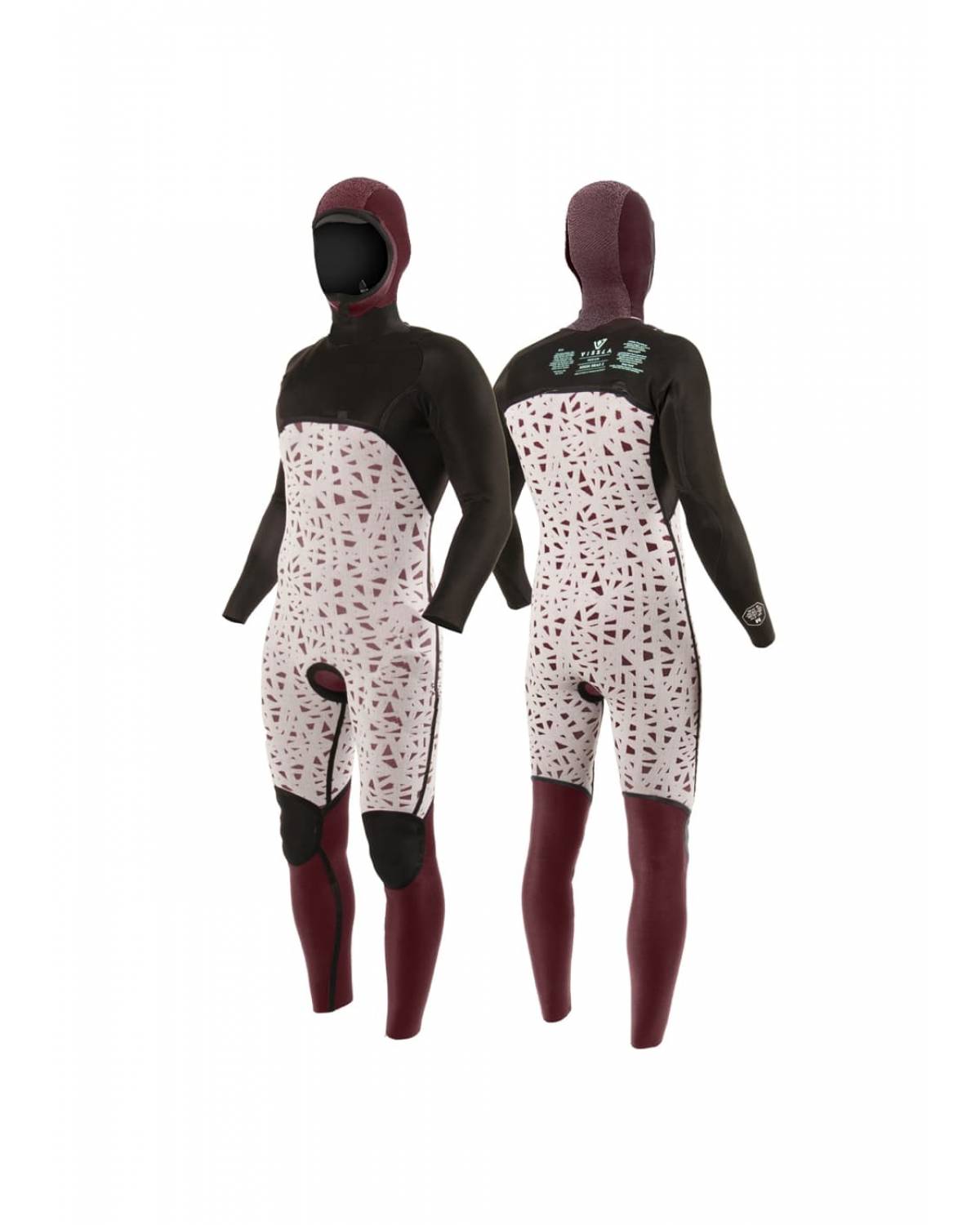 Vissla High Seas II 4/3 Hooded Men's Steamer Wetsuit - interior