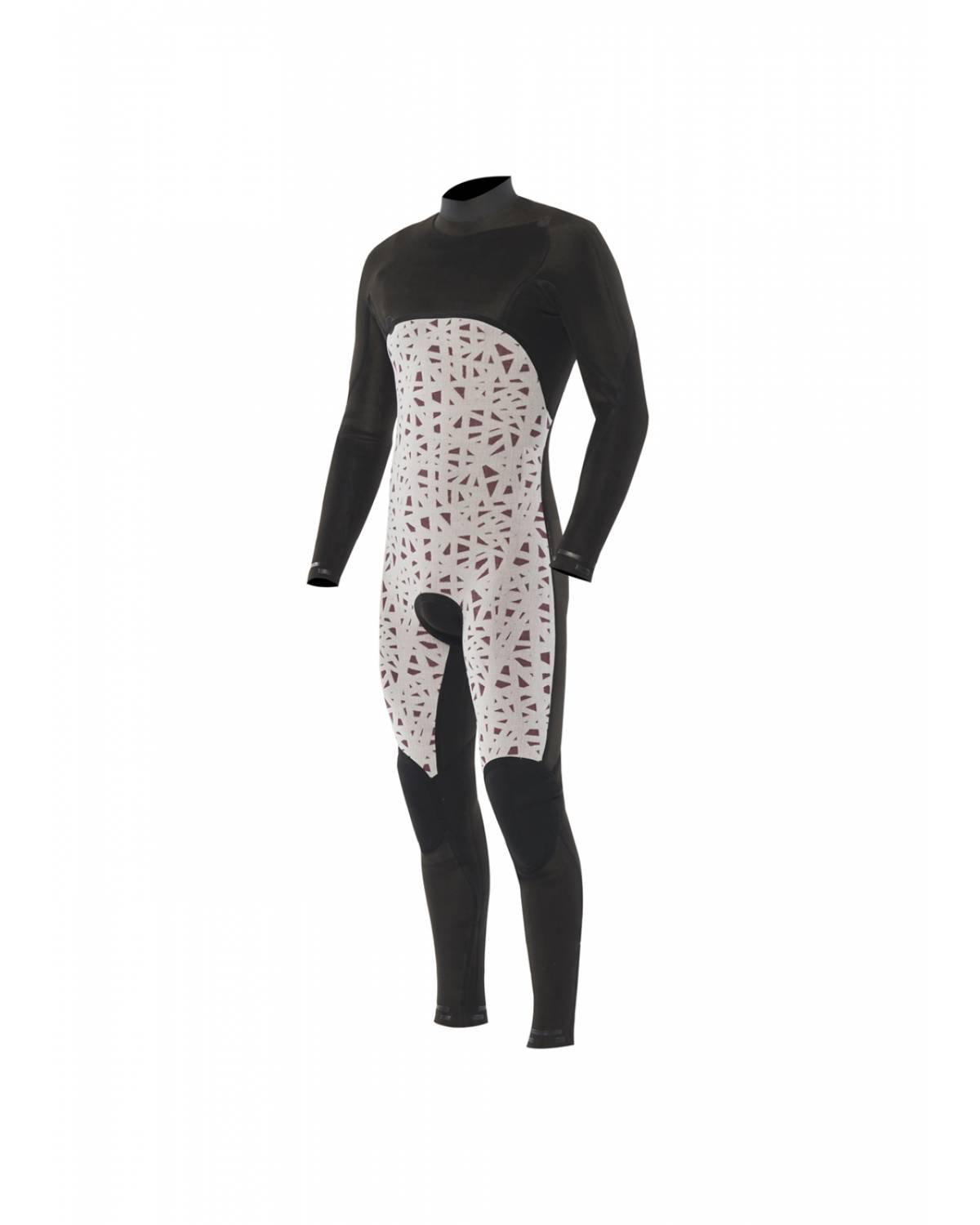 High Seas II 3/2 Chest Zip Wetsuit - Stealth interior front