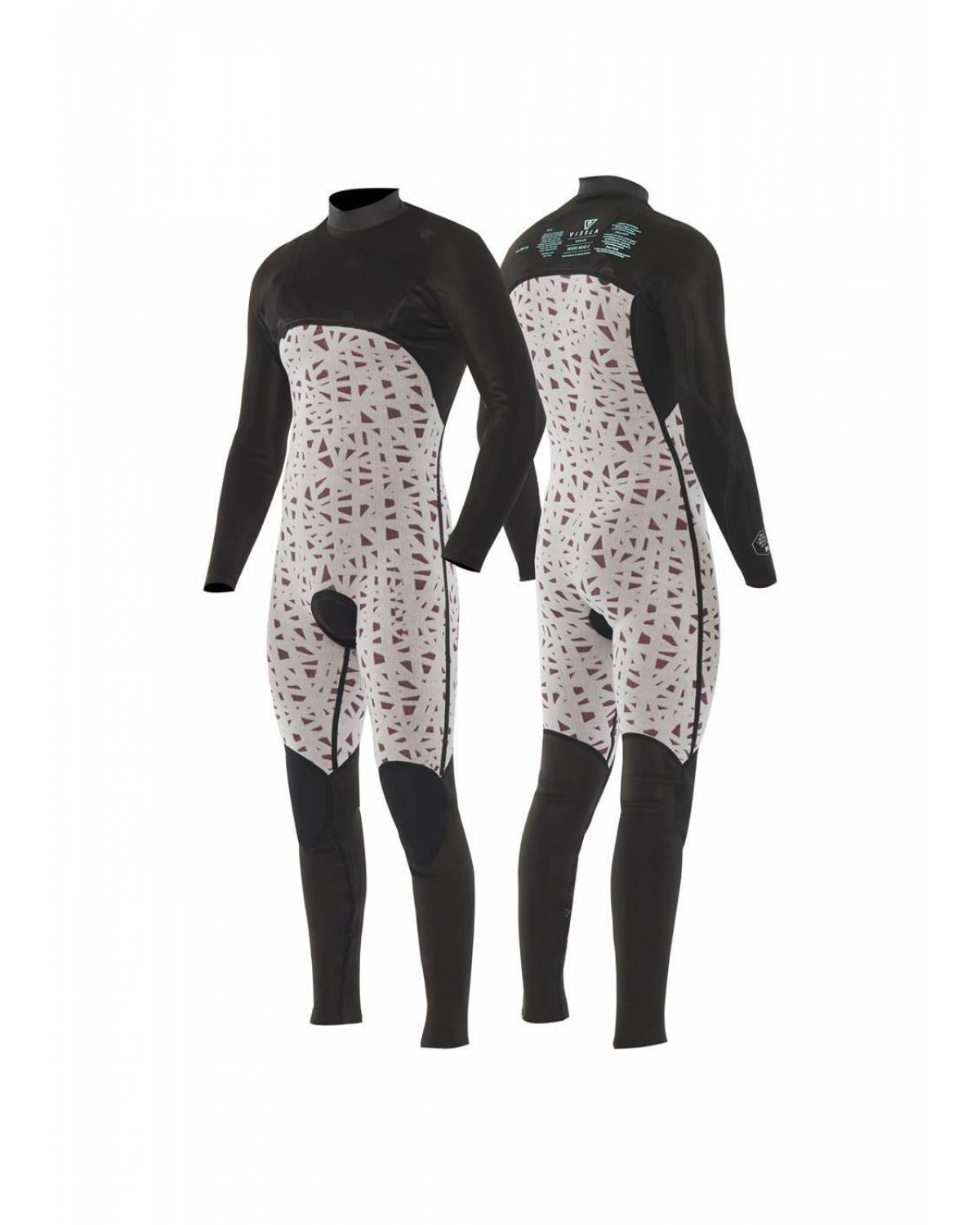 Vissla High Seas II 4/3 No Zip Wetsuit - Charcoal  lining