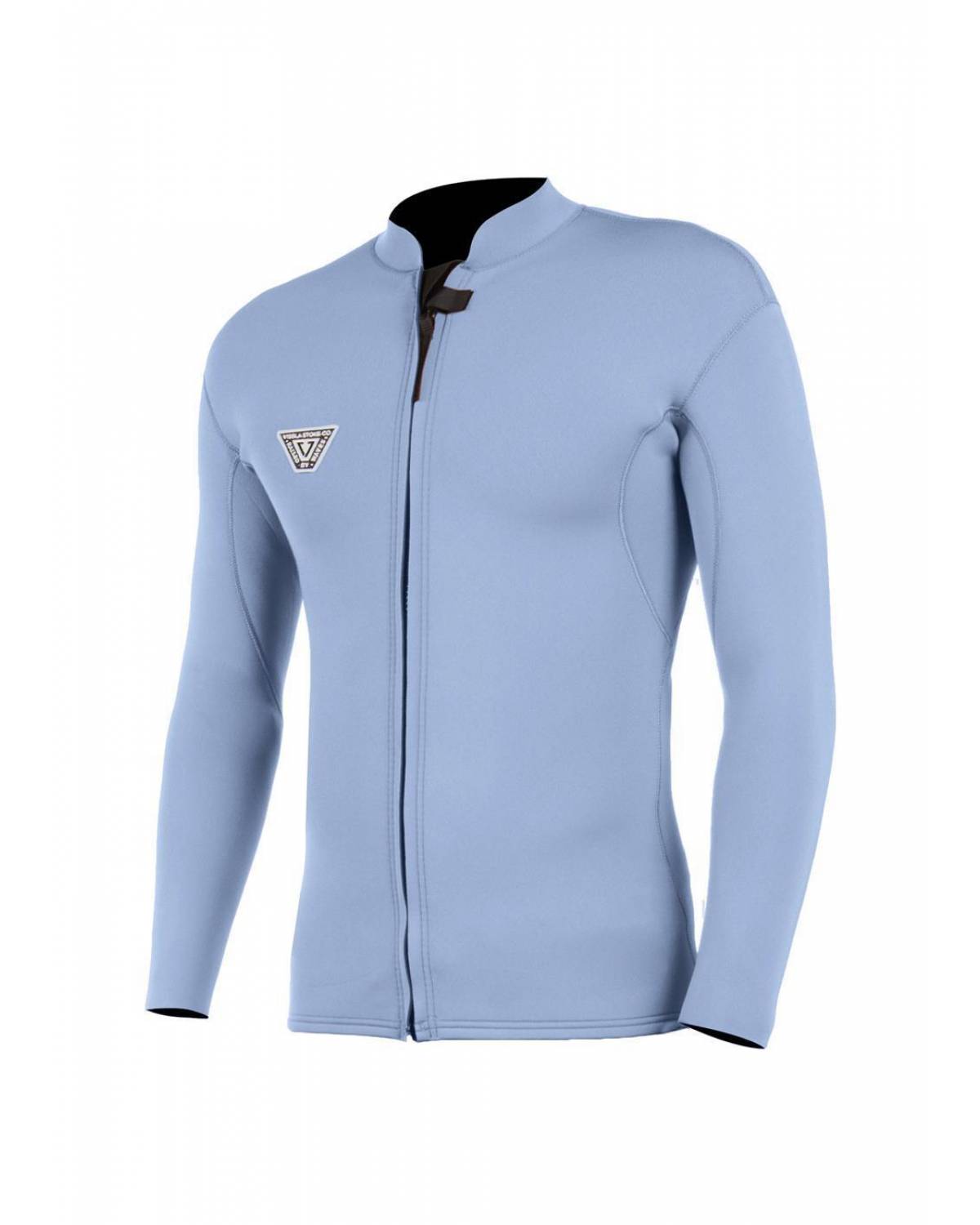 Vissla Solid Sets 2mm Front Zip Jacket - Harbor Blue - front
