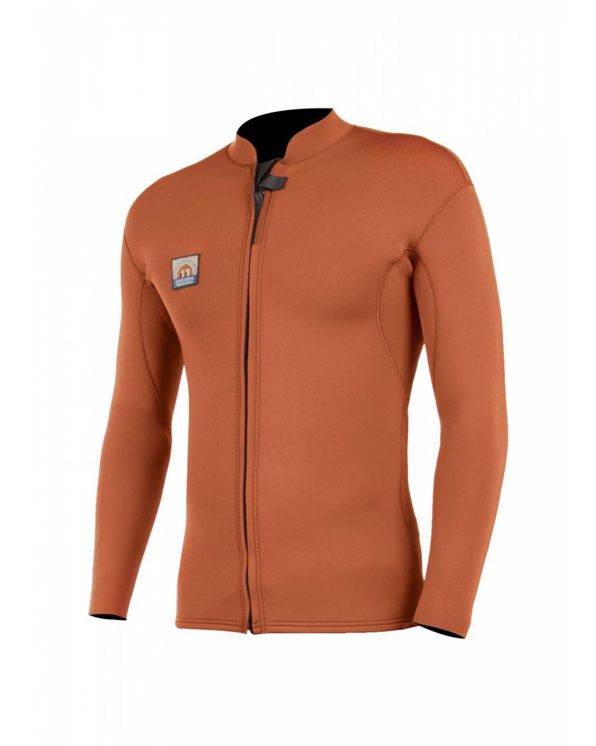 Vissla Solid Sets 2mm Front Zip Jacket - Rust - front