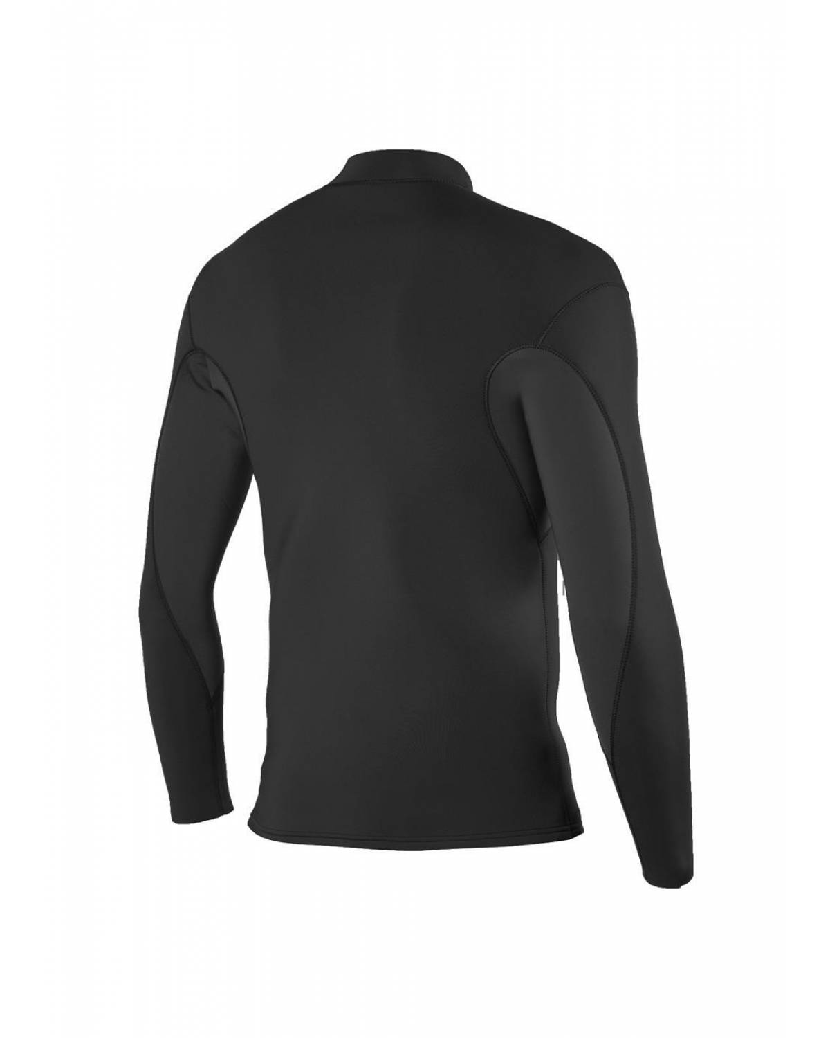 Vissla Solid Sets 2mm Front Zip Jacket - Black - back