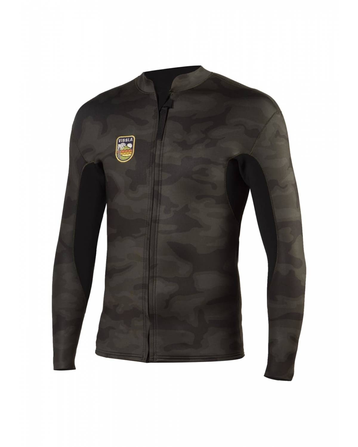 Vissla 2mm Solid Sets Wetsuit Jacket - Camo - front