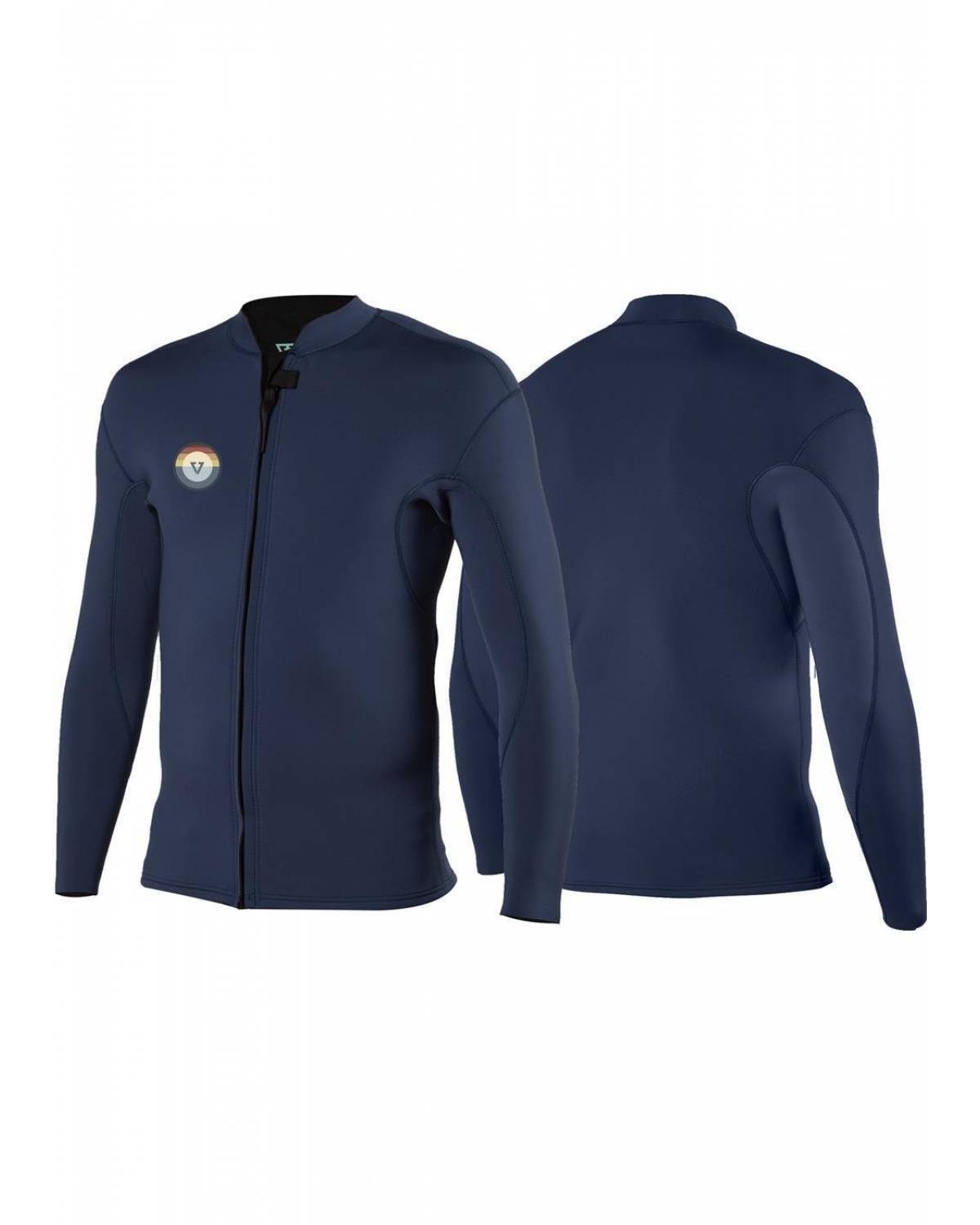 Vissla Solid Sets 2mm Wetsuit Jacket - Night - front & back