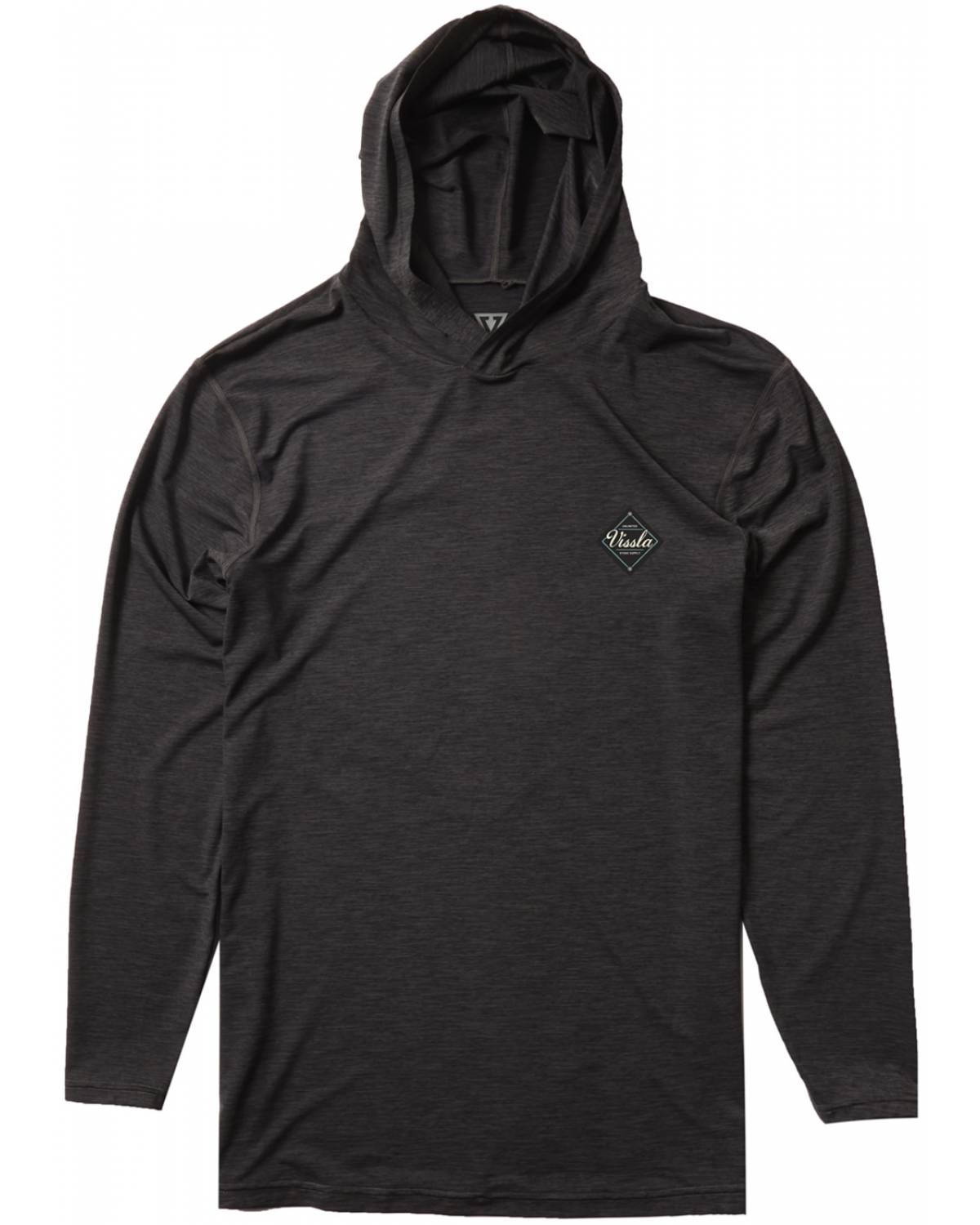 Vissla Twisted Eco Hooded L/S - Black Heather front
