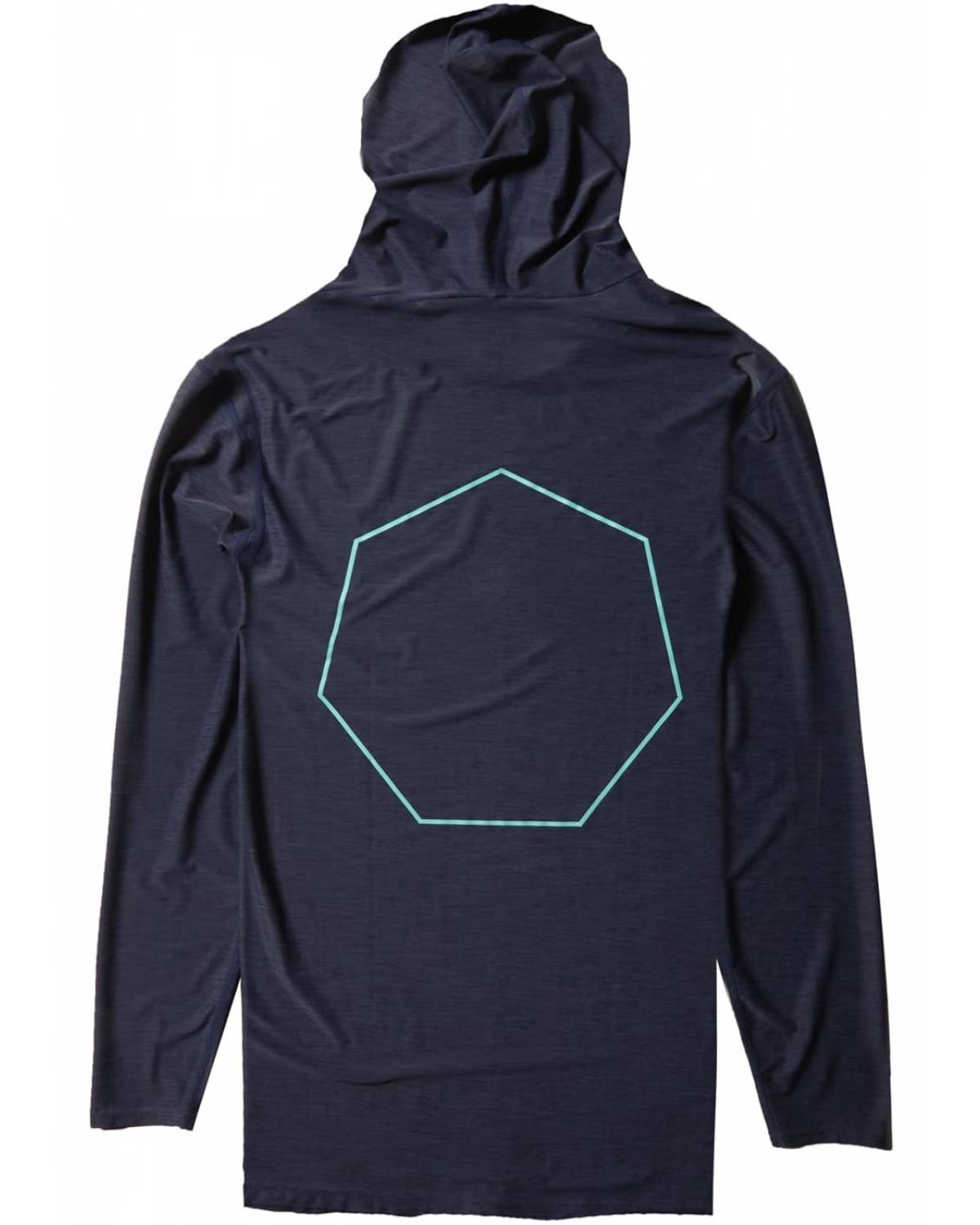 Vissla Twisted Hooded Rash Guard - Naval Heather - back