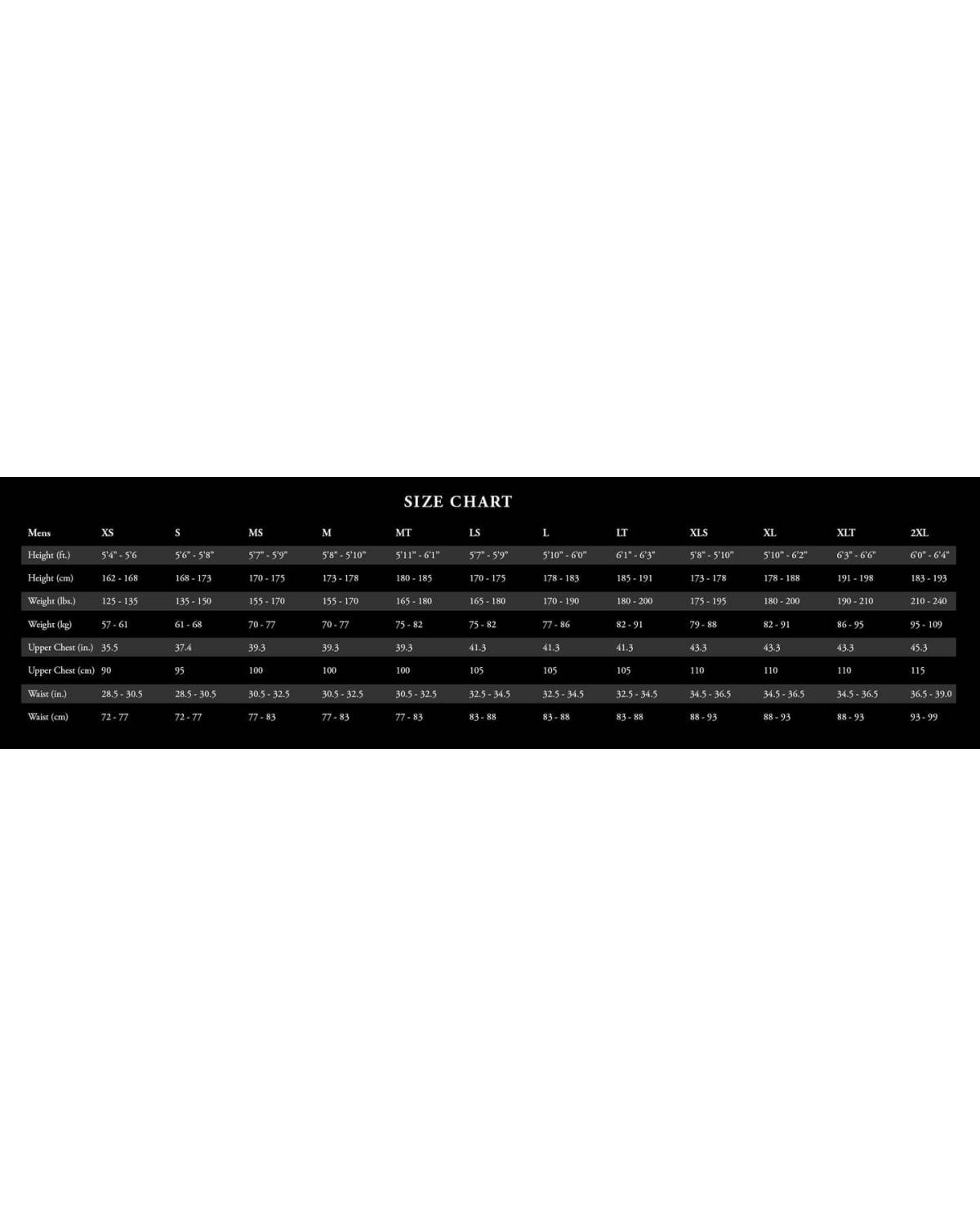 Vissla Wetsuit Size Chart