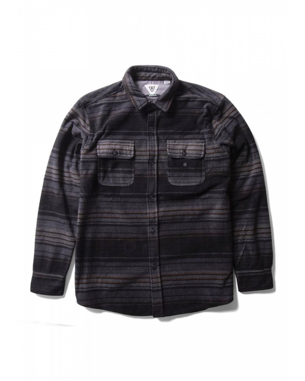 Vissla Eco-zy Ls Polar Flannel - Charcoal