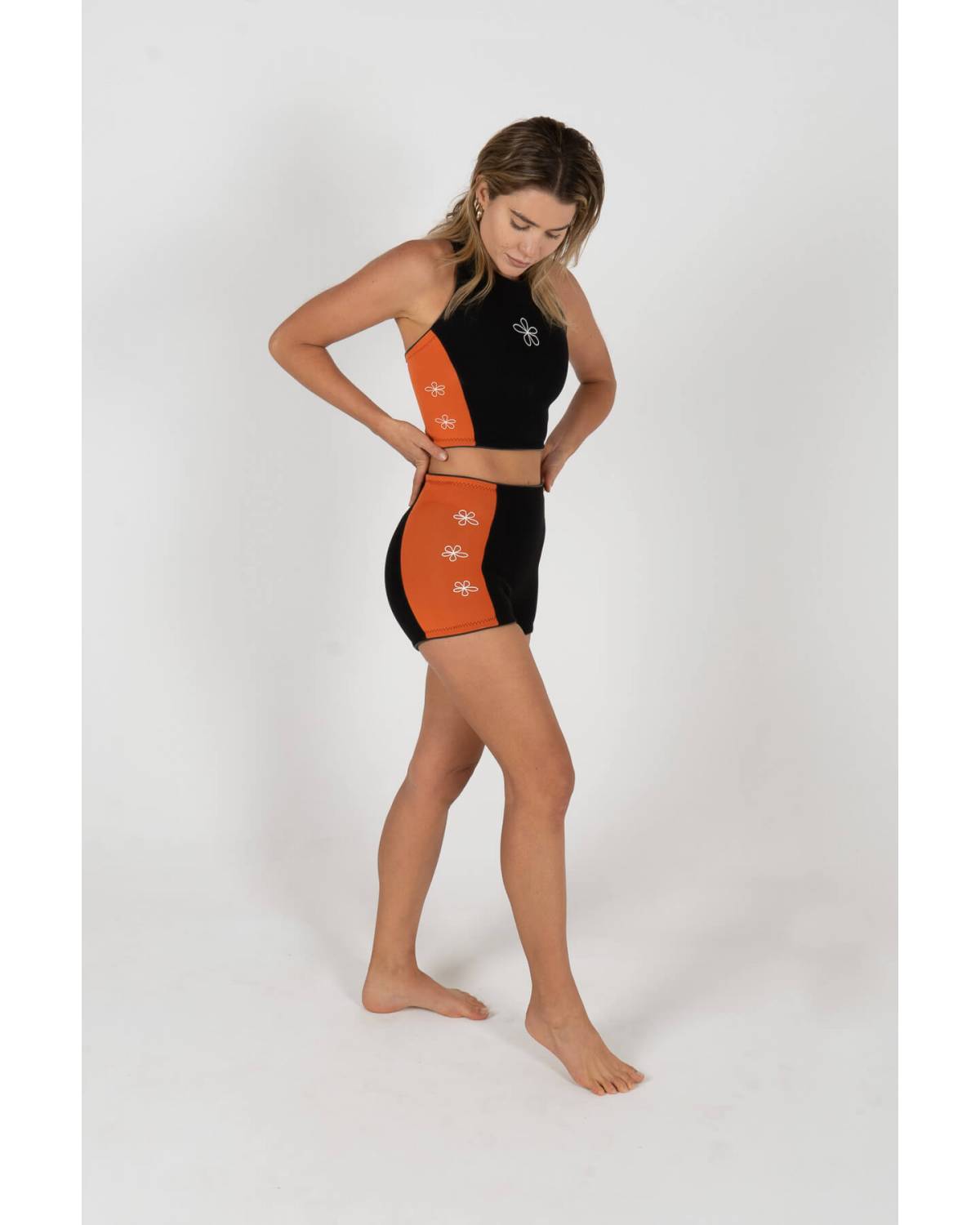 wetsuit, top, singlet, two piece, inner relm, surfing, ladies, vintage