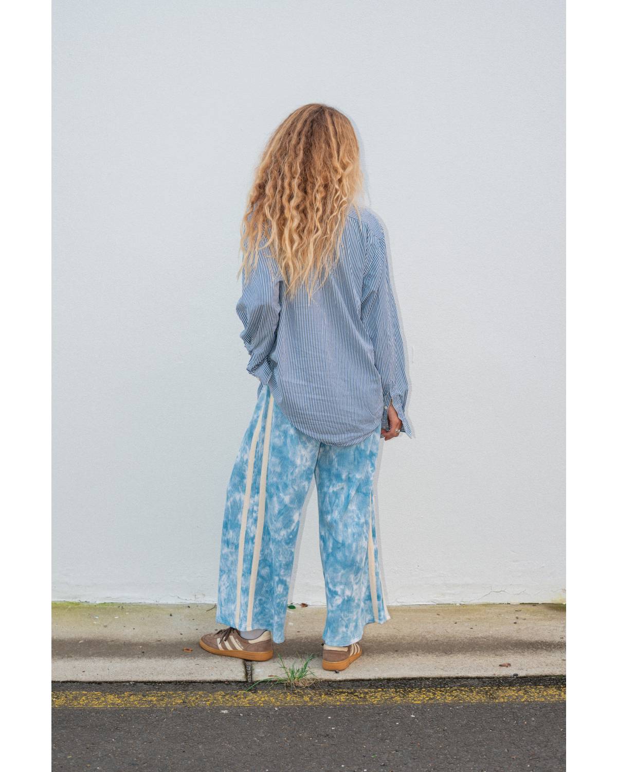 Waffle Lounge Pants in Cloud Tie Dye - Atmosea