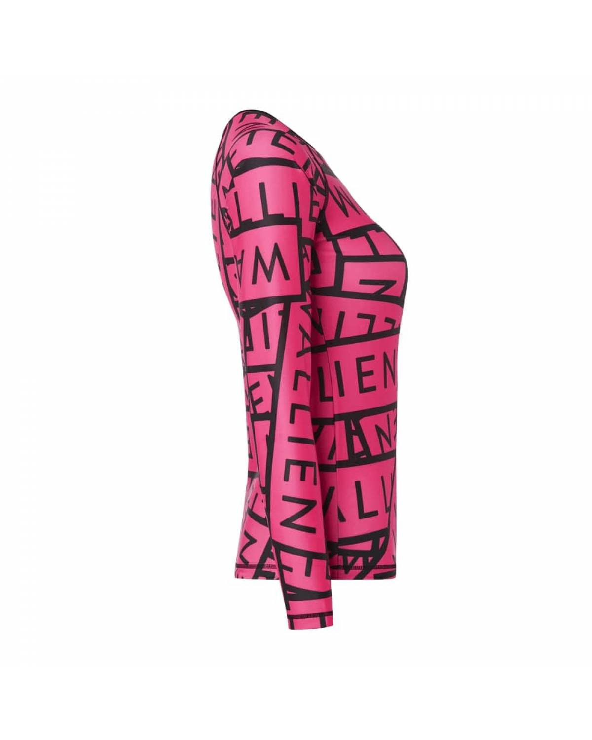 Wallien Rash Vest - Hot Pink side