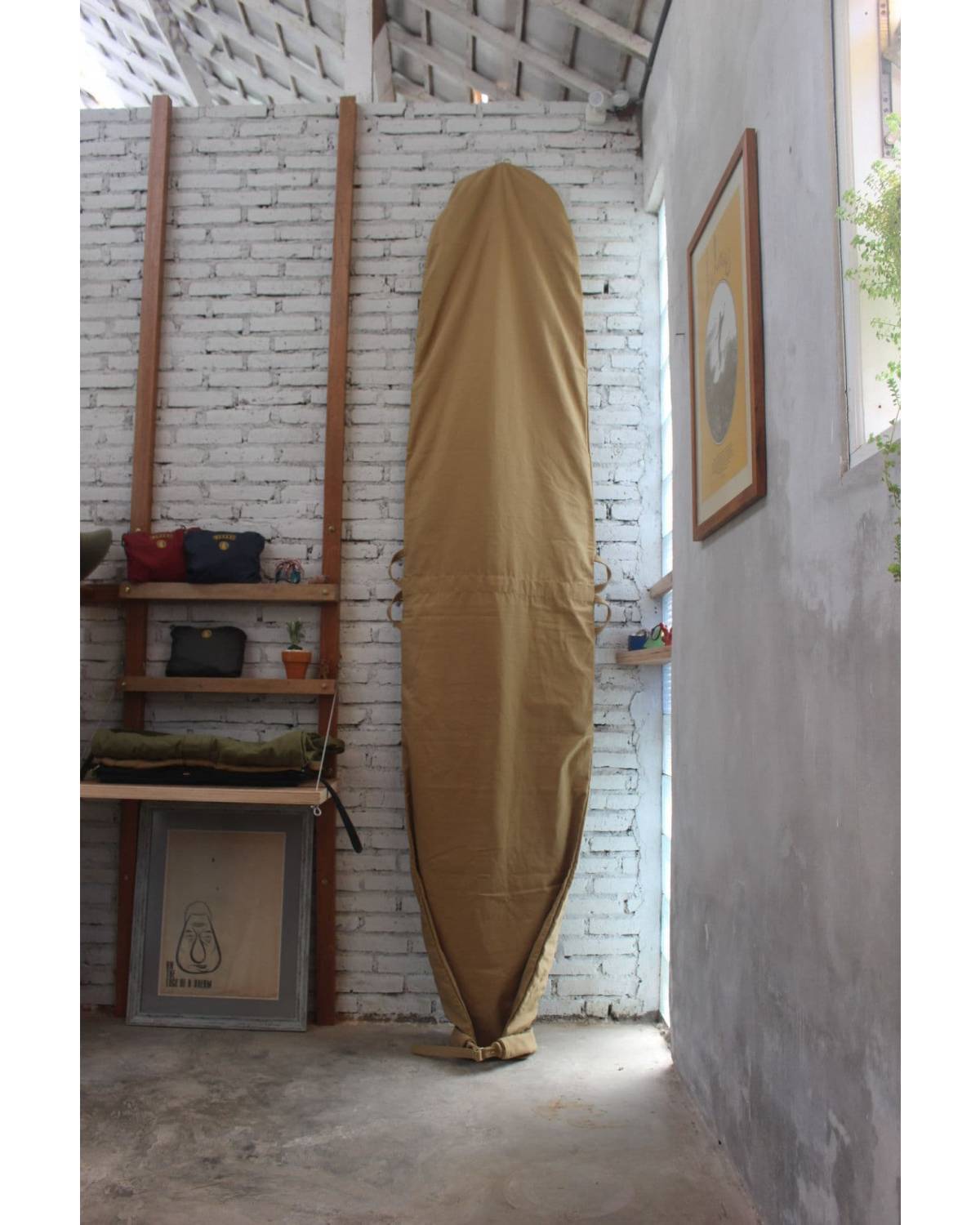 Roll-Bottom Canvas Surfboard Cover - Sand