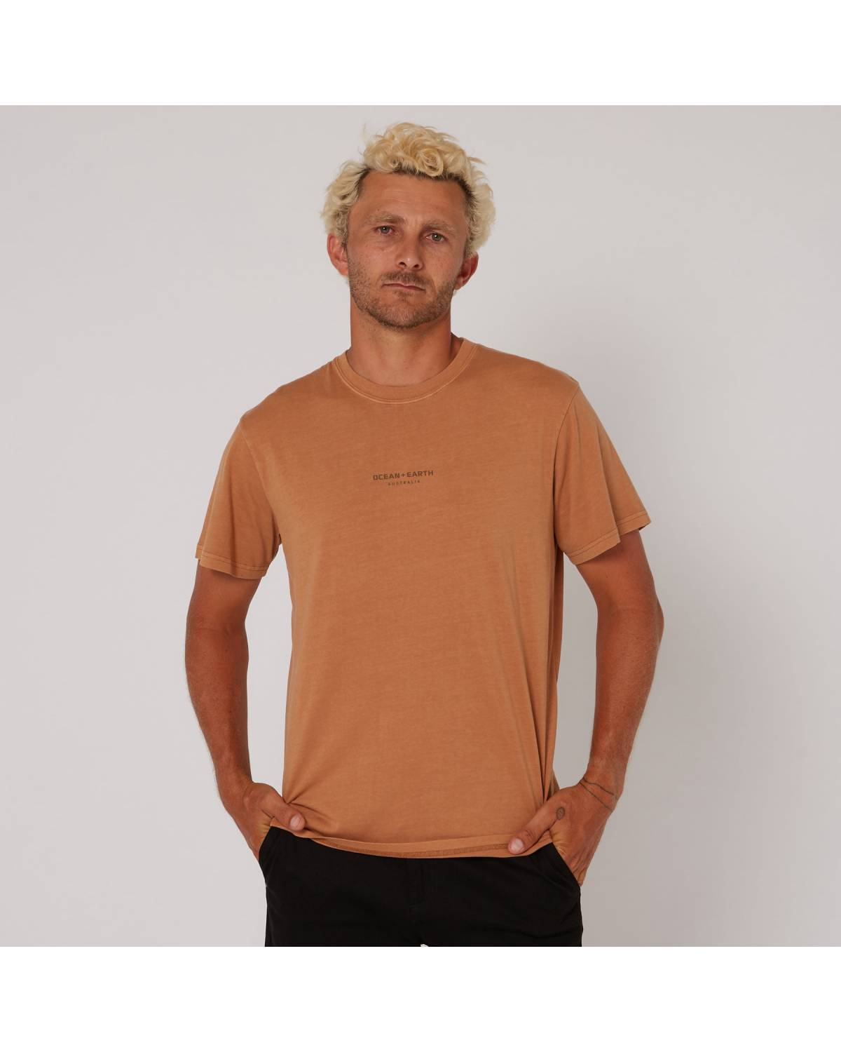 Washed Priority Tee - Almond