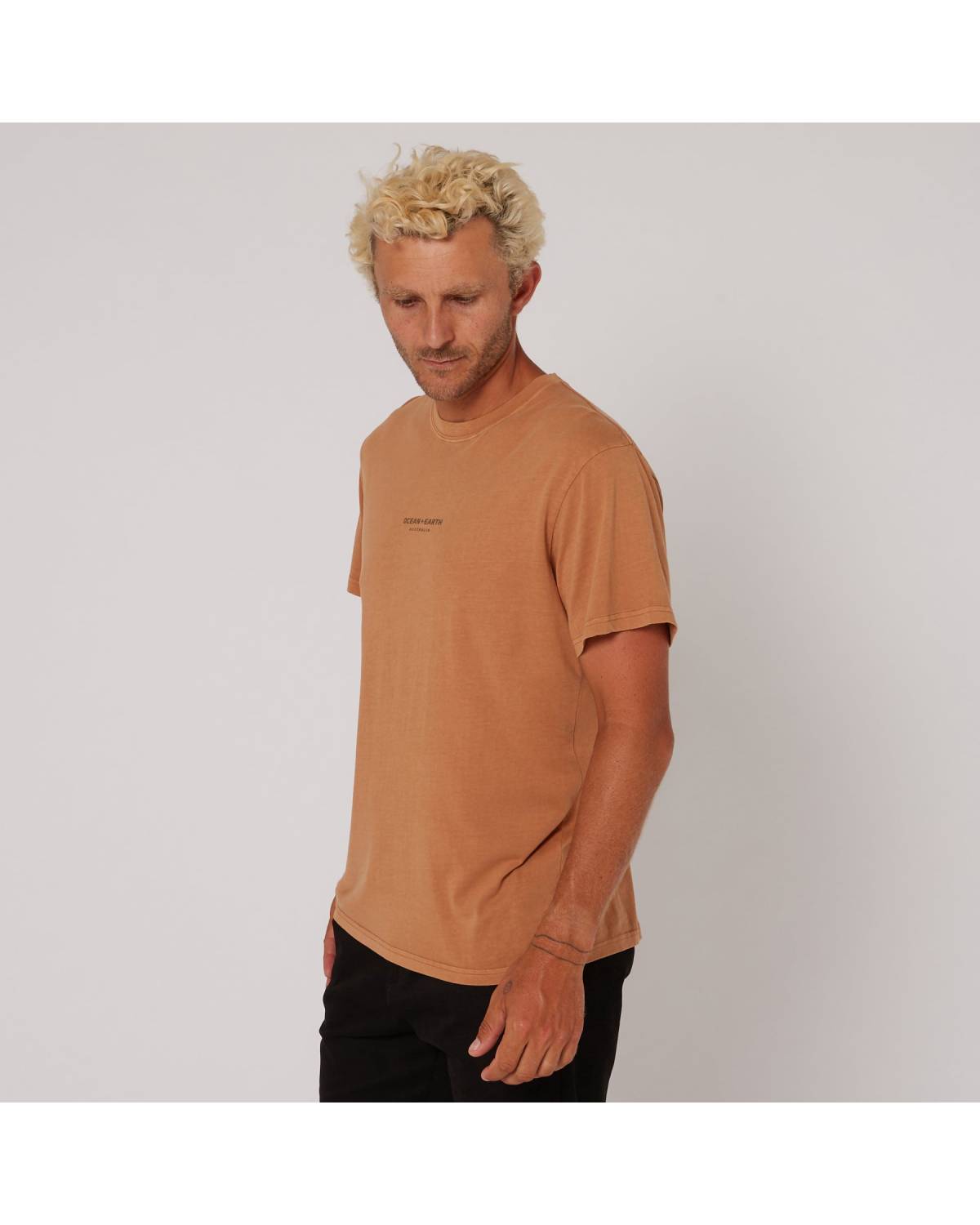 Washed Priority Tee - Almond