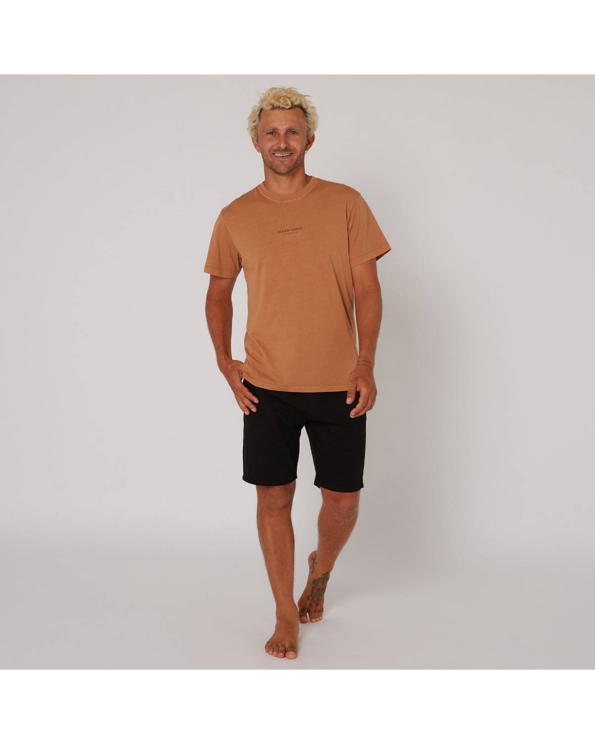 Washed Priority Tee - Almond