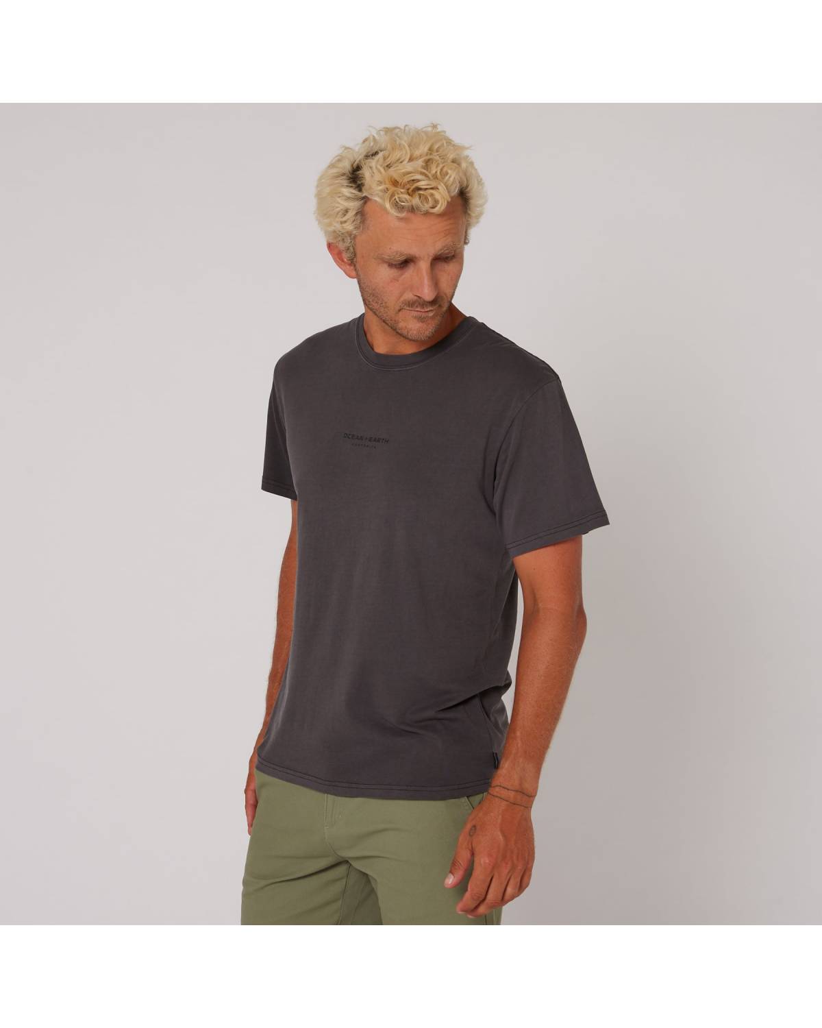 Washed Priority Tee - Dull Black