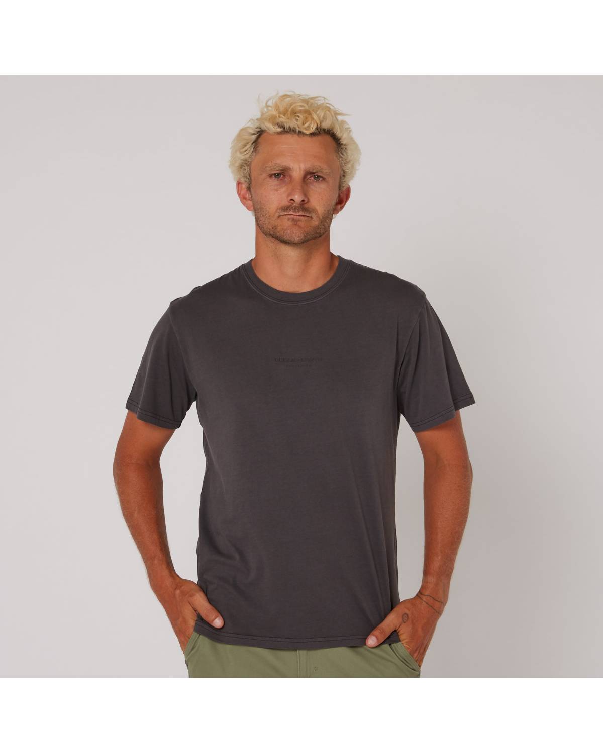 Washed Priority Tee - Dull Black