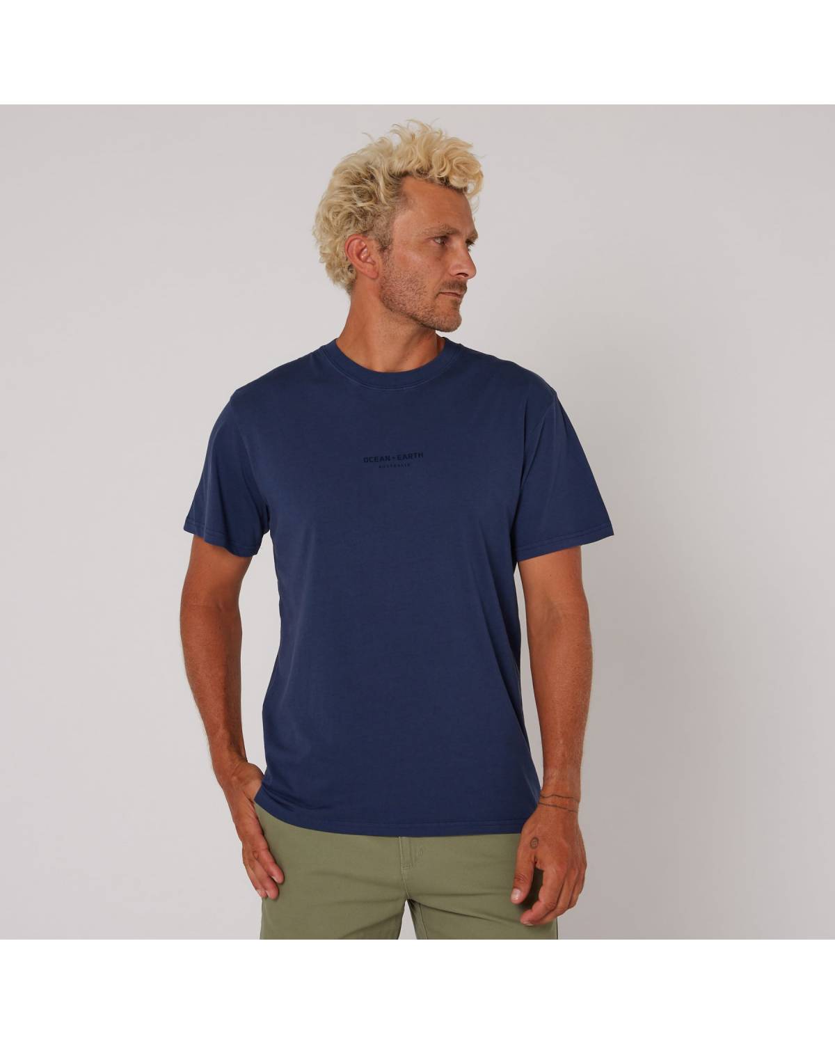 Washed Priority Tee - Navy