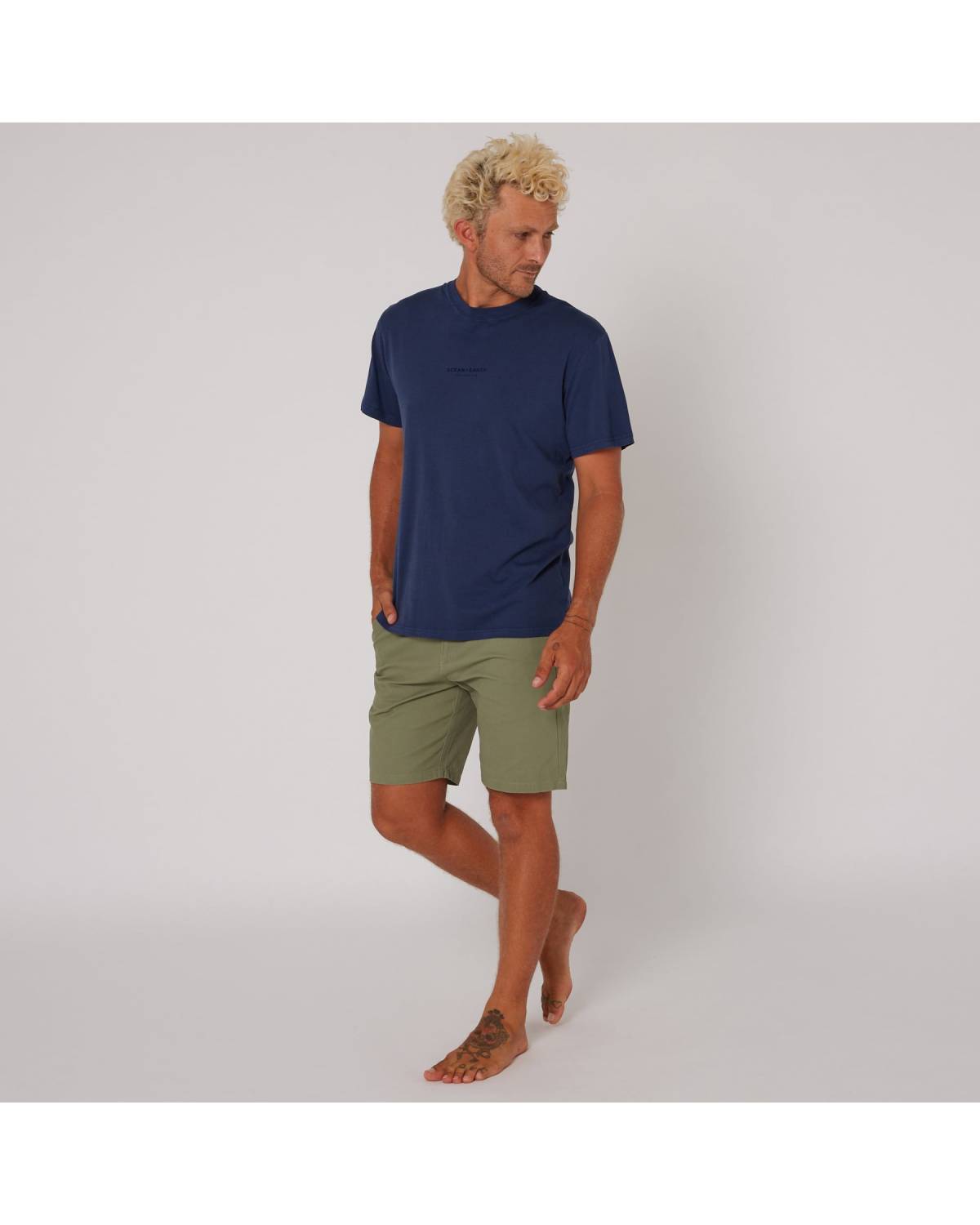Washed Priority Tee - Navy