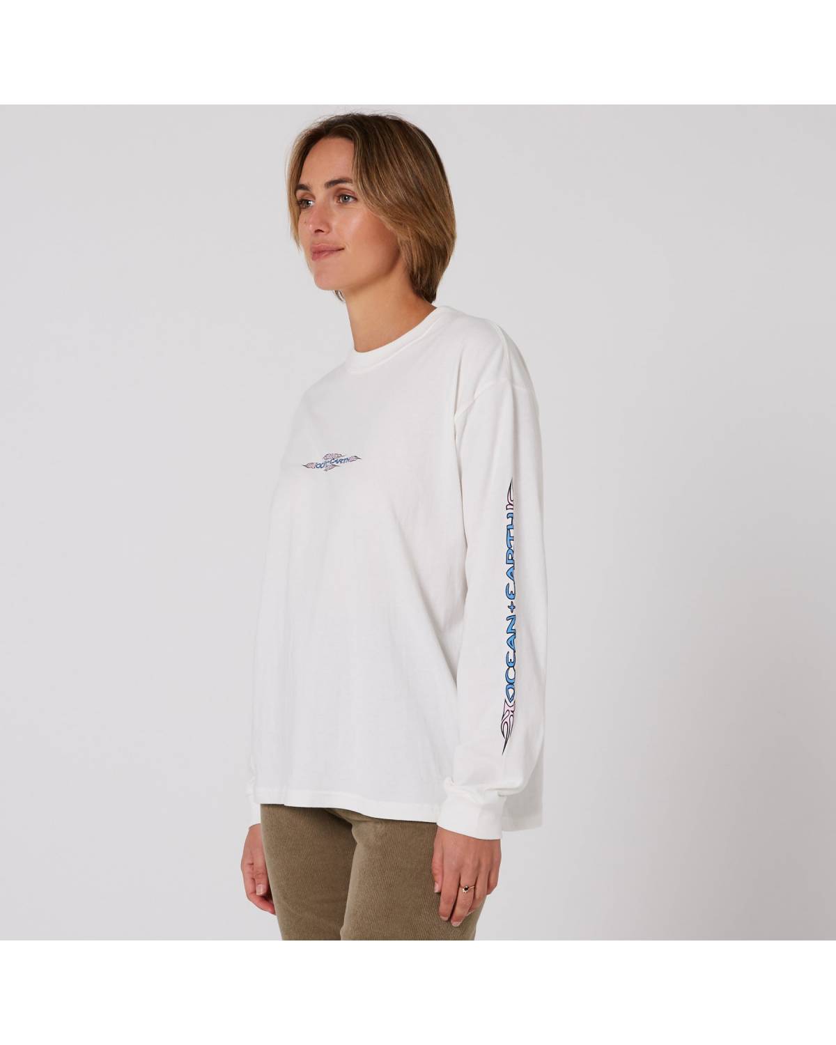Womens Tribal LS Tee - Off White