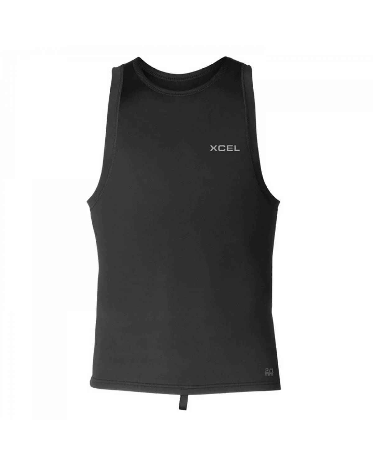 MENS AXIS 2/1MM VEST - BLK W/SIL ASH LOGO