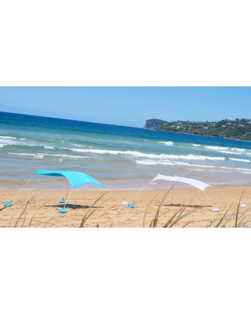 Family Size Wave Break Beach Tent - Light Grey 