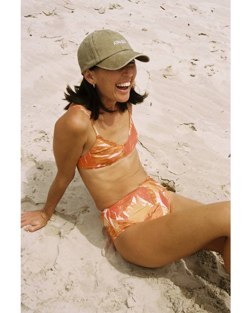 Atmosea Dad Cap - Vintage Khaki on female - front