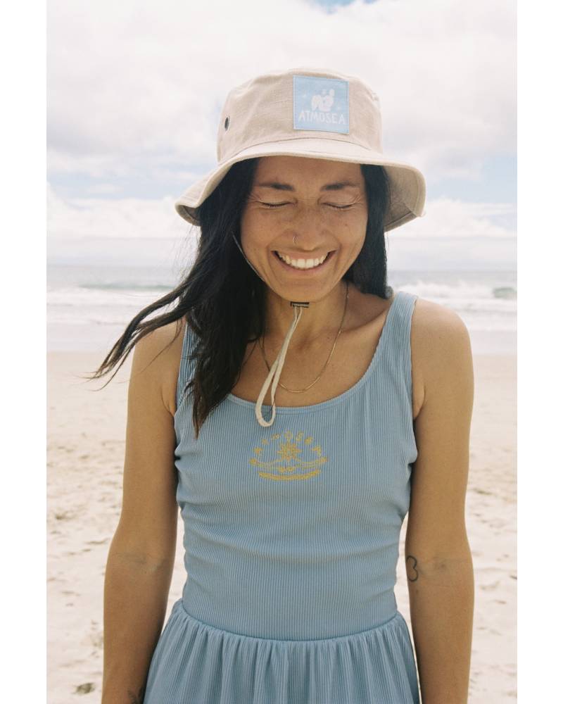 Hemp Bucket Surf Hat - on model