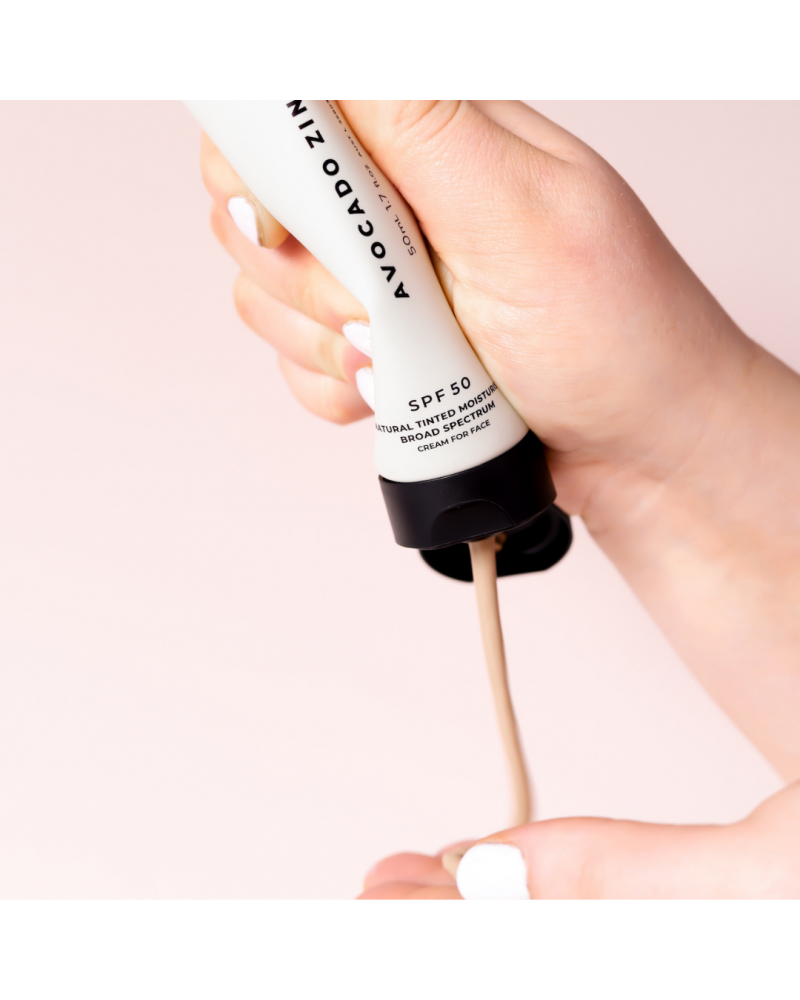 Avocado Zinc SPF 50 Natural Tinted Moisturiser - Light/Medium